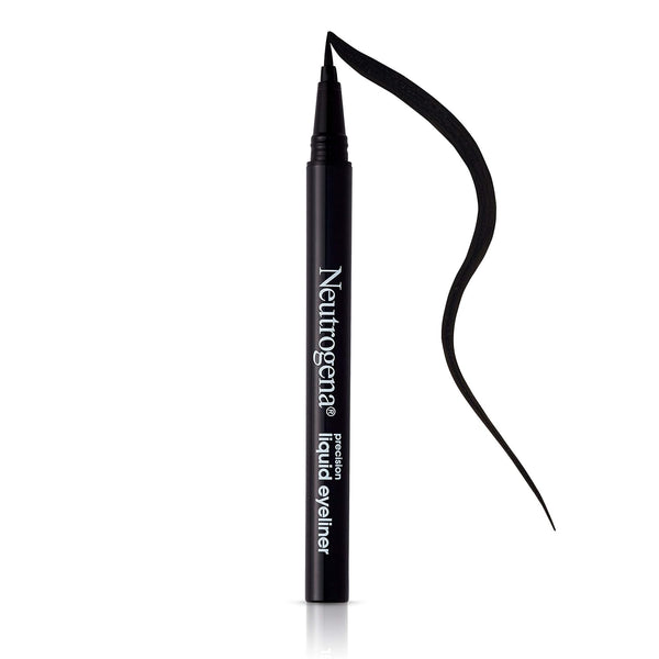 Neutrogena Precision Liquid Eyeliner with Honey & Coconut, Hypoallergenic, Smudge- & Water-Resistant Eyeliner Makeup for Precise Application, Jet