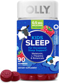 OLLY Kids Sleep Gummy, Occasional Sleep Support, 0.5Mg Melatonin, L Theanine, Chamomile, and Lemon Balm Extracts, Childrens Chewable Supplement,
