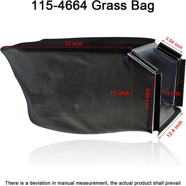 115-4664 Grass Bag - NO Metal Frame - by Braveboy, Compatible with Toro Lawn Mower XT675 59307 22" Lawn Mower 2009, Fits Model 20330 20331 20370