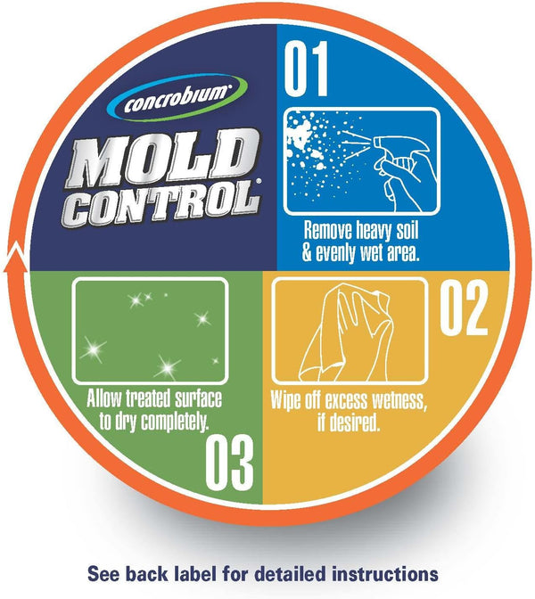 Concrobium Mold Control, 32 oz Spray – Eliminates & Prevents Mold – EPA-Registered, Bleach-Free, Odorless, VOC-Free 32 Fl Oz (Pack of 1) Trigger Spray