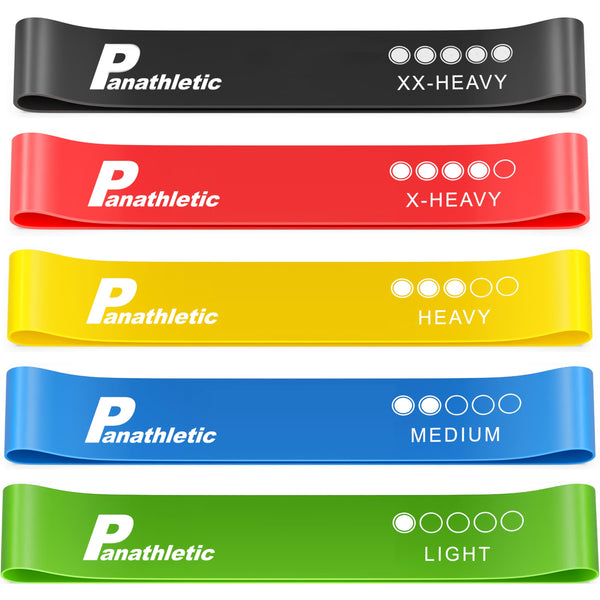 Resistance Bands, Set of 5 Bands â 5 Different Resistance Levels, Exercise Guide, Ebook, Carry Bag â 5X Booty Loop Band for Butt and Legs Women -
