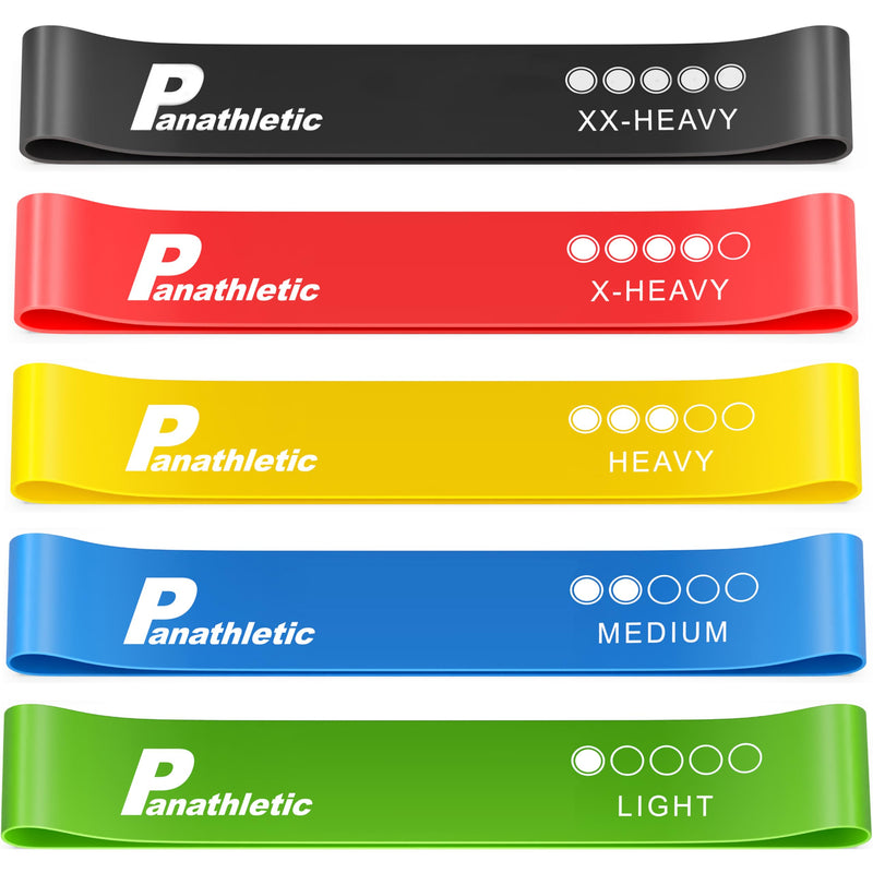 Resistance Bands, Set of 5 Bands â 5 Different Resistance Levels, Exercise Guide, Ebook, Carry Bag â 5X Booty Loop Band for Butt and Legs Women -