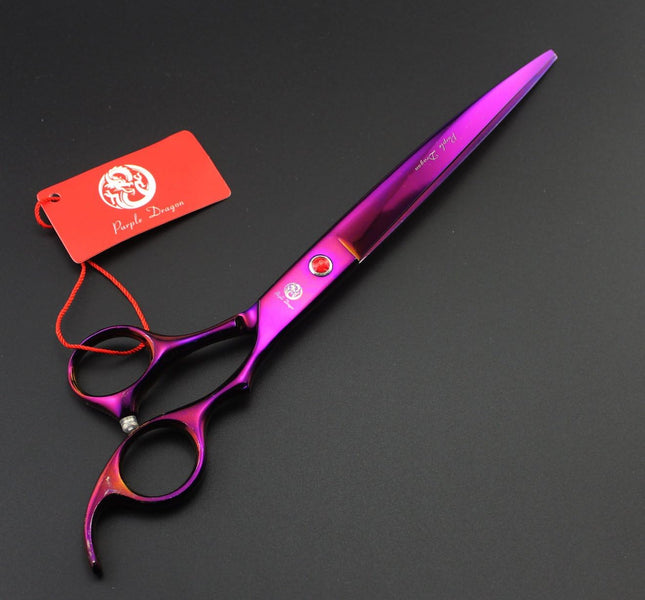 Purple Dragon 8.0 Inch Professional Pet Grooming Scissors,Dog Straight Shear, Th