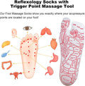 Reflexology Socks with Beginner Acupoint Massage Tools Set of 5 - Foot Pain Relief Remedy for Foot Massage Rod for Women and Men Tired Relieve