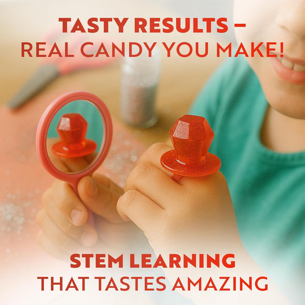 Playz Edible Candy Making Science Kit for Kids Ages 8-12 Years Old - Food Science Chemistry Kid Science Kit with 40 Experiments to Make Your Own