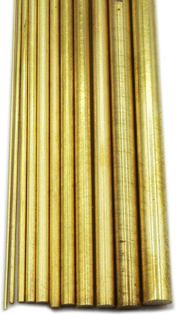 K&S 3405 round Brass Rod Assortment, 11 Pieces, Made in the USA