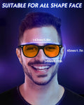 Blue Light Blocking Glasses Gaming- Filtering Computer Gaming Screen/TV/Phone UV Blue Ray Black Light Orange