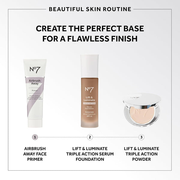 No7 Airbrush Away Face Primer - Hydrating Makeup Primer with Hyaluronic Acid - Helps to Smooth the Appearance of Fine Lines & Wrinkles for