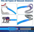 PetOde Dryer Vent Cleaner Kit, Flexible Dryer Lint Vacuum Attachment Compatible with Most Vacuum Cleaner, Blue 31.5 Inch Blue