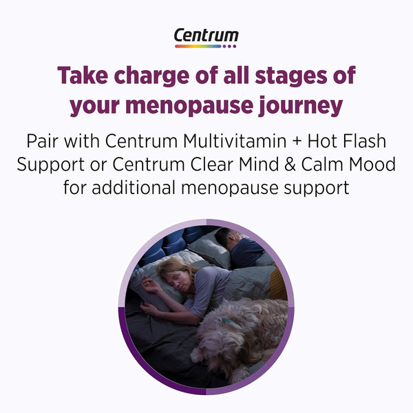 Centrum Restful Sleep Menopause Support Tablets, Supplement with Clinically Studied DailyZz and geniVida, 28 Count 28 Count (Pack of 1)
