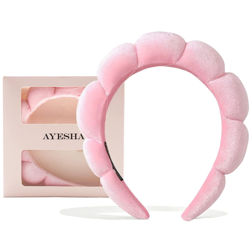 Ayesha Spa Headband for Washing Face Makeup Skincare Soft Sponge Hair band | Comfortable & Non-Slip | Headband for Beauty Routines | Ideal Gifts