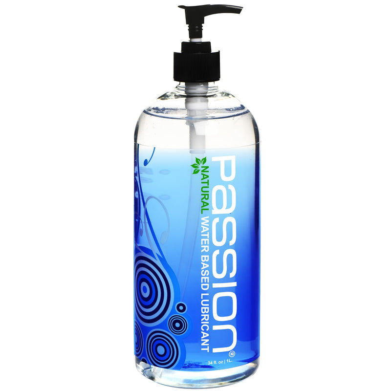 Passion Natural Water-Based Personal Lubricant, 34 Fl Oz - Premium, Non-Sticky, Easy-To-Clean Formula for Smooth, Comfortable Use