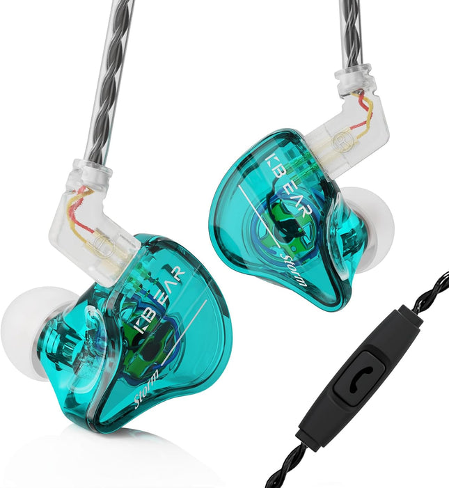 KBEAR Storm Wired Earbuds in Ear Headphones for Singers Musicians on Stage Studi