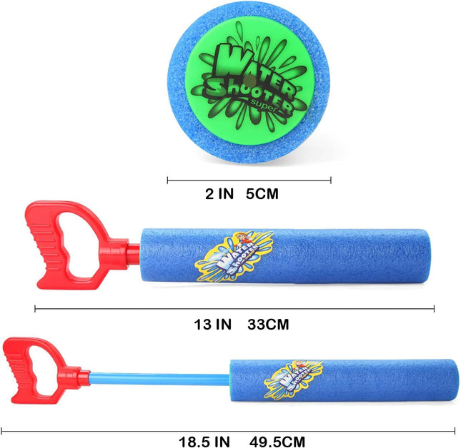 Water Guns Shooter 6 Pack, Super Foam Soakers Blaster Squirt Guns, Pool Noodles 
