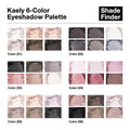 evpct 6 Colors Pink Eyeshadow Palette, Nude Pink Plum Mauve Champagne Rose Orchid Wine Red Glitter Shimmer Matte High Pigment Mini Travel Eye