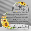 Jetec Mom Birthday Gifts Heart Acrylic Women Mothers Birthday Gifts Sign Plaque Presents from Daughter Son Christmas Valentines Gift, 5.91 x 5.91