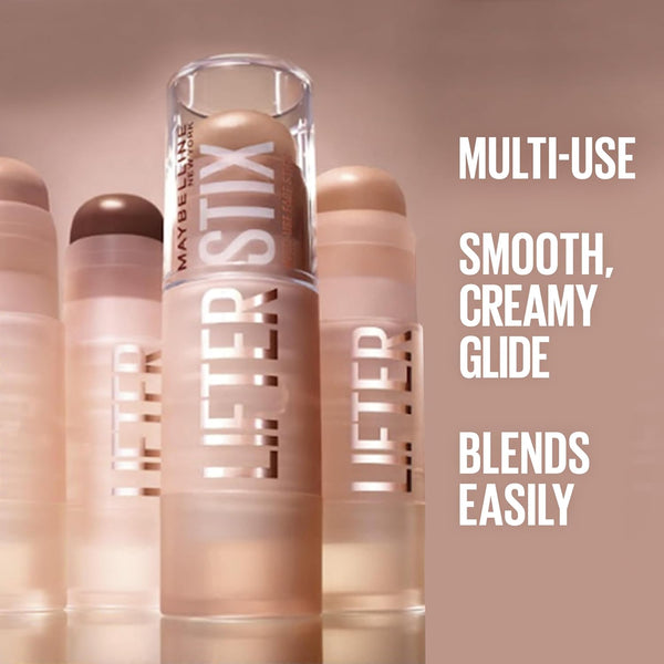 Maybelline Lifter Stix Multi-Use Face Stick - Contour, Bronzer, Concealer and Foundation Stick, All-In-One Creamy Face Makeup with Cranberry Seed
