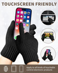 Thermal Winter Gloves-Fleece Lining for Men Women Black