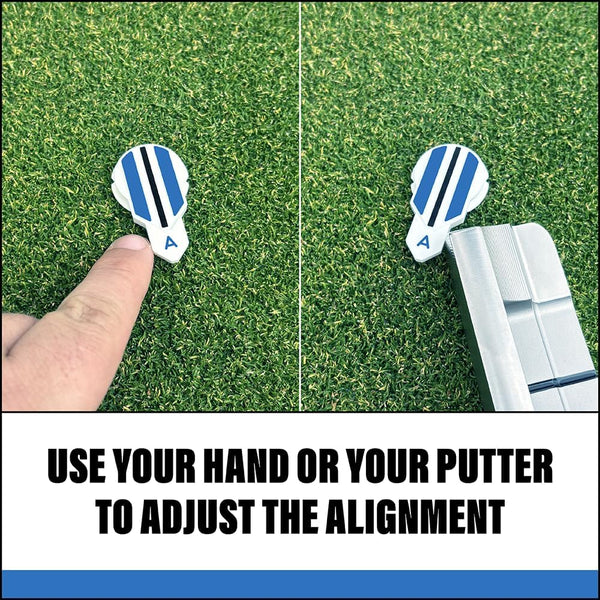 Putting Alignment Aid Tool - Golf Ball Marker - Rotate to Aim - Golf Gift Accessory for Men & Women Golfers - USGA Compliant 1