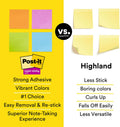 Post-it Super Sticky Notes, 4 x 4 in, Neon Fizz, 6 Lined Pads | School Supplies and Oﬃce Supplies, 2X the Sticking Power 4" x 4"