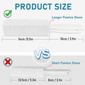 Pumice Cleaning Stone with Handle, 2 Pack Bowl Cleaner Toilet Brush, White | Non-Slip Long Plastic Handle, for Kitchen, Bath, Pool, Household Cleaning
