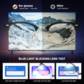 Blue Light Blocking Glasses Anti Eyestrain Computer Gaming Glasses | Vintage Half Frame UV Clear Lens for Women Men A02-black Gold Frame 1 Pack
