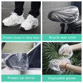 Keeygo Disposable Shower Caps 30 PCS Bath Caps Clear Waterproof Plastic Wraps for Women, Hotel Travel Essentials Accessories Hair Caps(17.3") 30 Count