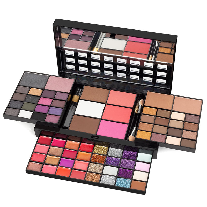All in One Makeup Gift Kit - Ultimate Color Combination - 36 Eyeshadow, 28 Lip Gloss, 3 Blusher, 4 Concealer, 3 Contour Powder, 3 Brushes, 1
