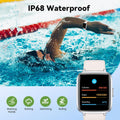 Fitness Tracker Watch with Heart Rate, No App No Phone Required, Pedometer Almond
