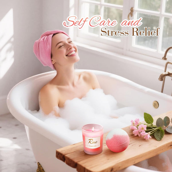 Gifts for Women, Mom, Wife, Girlfriend, Sister, Daughter, Grandma: Mothers Day Gifts, Happy Birthday, Christmas, Valentines Day, Pink Rose Spa