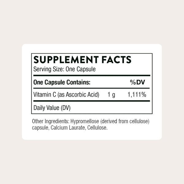 THORNE Vitamin C 1,000 mg, Ascorbic Acid Supplement, 60 Capsules 60 Count (Pack of 1)