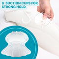 4D Bath Pillow with 6 Strong Non-Slip Suction Cups, Wooven Handle Bag, Loofah, Shower Cap, Foot Filer, and Laundry Bag - Luxury Bathtub Pillow -
