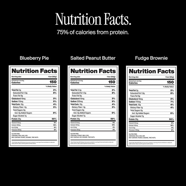 David High Protein Bars No Sugar - Sugar Free Protein Bars, Low Carb, Gluten Fre
