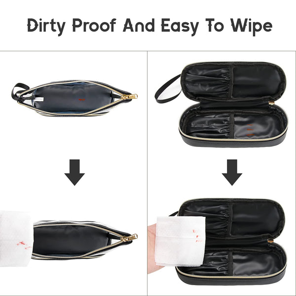 Ethereal Travel Makeup Bag, Clear Cosmetic Bag Make up Organizer TSA Approved Toiletry Bag, Waterproof Pouch for Women Purse for Toiletries