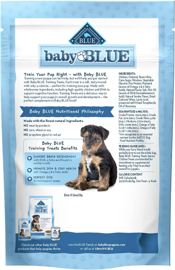 Blue Buffalo Baby Blue Training Treats Natural Puppy Soft Dog Treats, Savory Chicken 4-oz Bag 4 Ounce (Pack of 1)