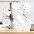 70 Count Recipe Cards 4X6 White, Double Sided, Blank for Bridal Shower and Wedding
