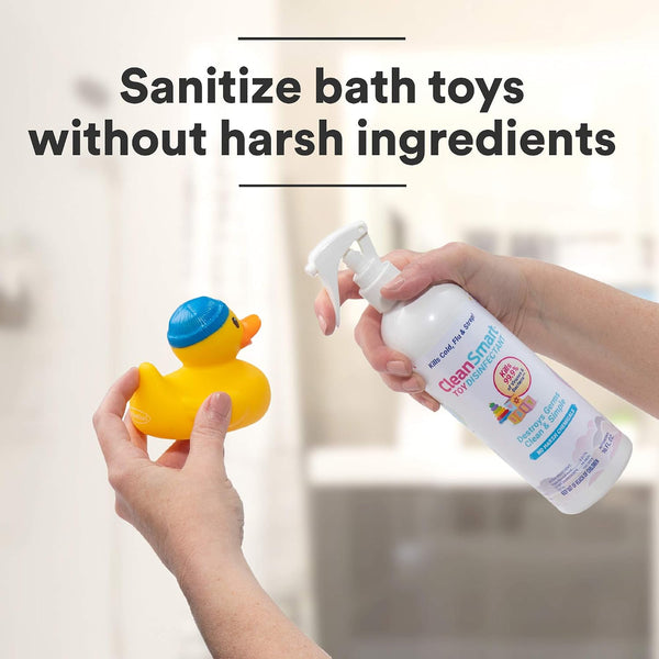 CleanSmart Toy Disinfectant Spray Kills 99.9% of Viruses and Bacteria, Rinse Free, 16 oz Bottle, (Pack of 2) 16 Fl Oz (Pack of 2)