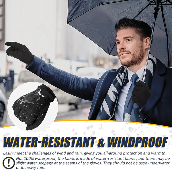 Pixel Panda Winter Gloves for Men Women Warm Touchscreen Gloves for Cold Weather Thin Water-Resistant Windproof Non-Slip Gloves for Cycling,