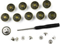 Arokimi Jeans Buttons Replacement, Instant No Sew Buttons for Pants with Tool,17MM Metallic 17MM