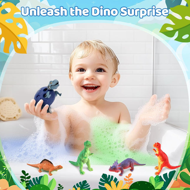 Bath Bombs for Kids with Surprise Toys inside - 16 Pack Organic Dinosaur Eggs Ba
