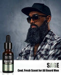 ISNER MILE 5 Pack Beard Oil Set Leave in Conditioner, Cedarwood Sandalwood Sage Sweet Orange, Mustaches Soften Moisturizing, Valentines Gifts for