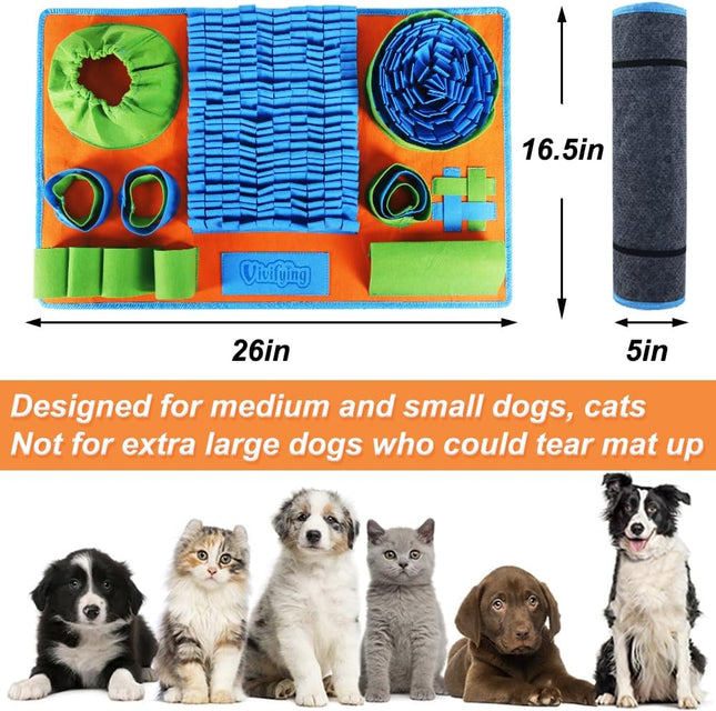 Vivifying Snuffle Mat for Dogs, Interactive Dog Puzzle Toy for Boredom and Menta