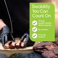 Inspire Black Nitrile Disposable Gloves | 4.5 Nitrile Disposable Safety Medical Cooking Cleaning Gloves Small Black - Box of 100