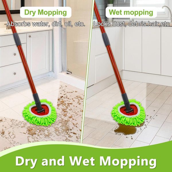 Mop Heads Replacements,Mop Replace Heads Compatible with Ocedar Rinseclean 2-Tank Spin Mop,Reusable Mop Head for Wet/Dry,3 Pack