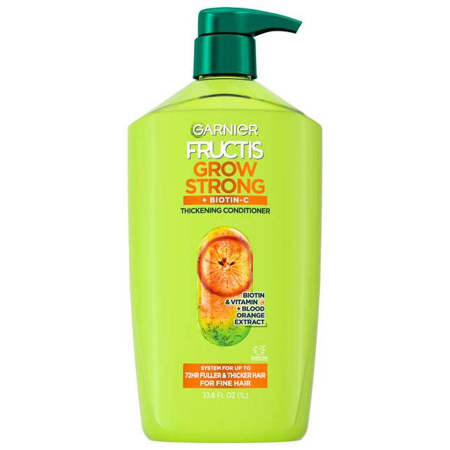 Garnier Fructis Grow Strong Thickening Conditioner for Fine Hair, Biotin-C, 32.3