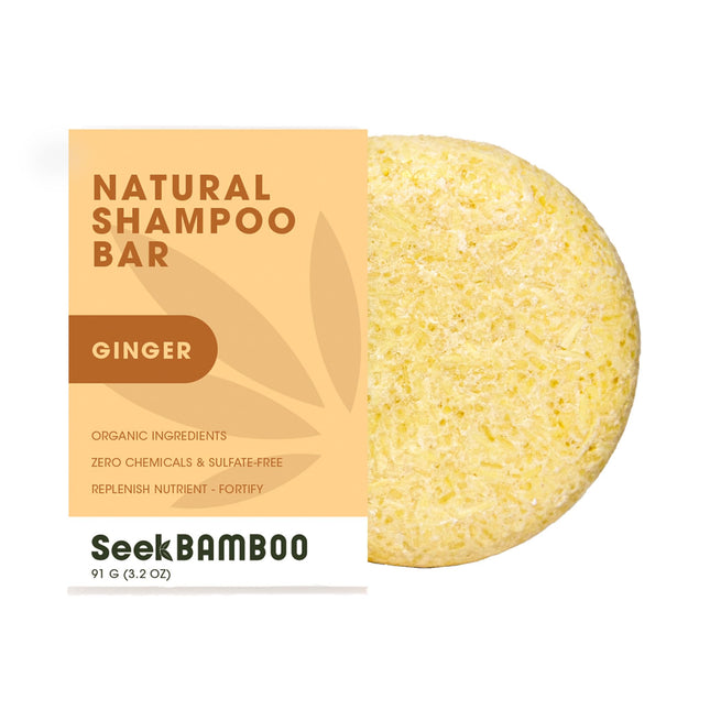 Seek Bamboo - Ginger Shampoo Bar Ã¢ÂÂ Stimulating & Nourishing with Avocado, C