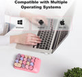 MOFII Wireless Number Pads - Pink Numeric Keypad 18 Keys USB 2.4G round Keycap Colorful Extensions Keypads, Financial Accounting Portable Numpad