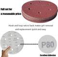Tonmp 50 PCS 9 Inch 6 Hole Drywall Sanding Discs Set -10 Each of 60 80 120 150 240 Grits, 9" Hook-and-Loop Sandpaper for Electric Drywall Sander