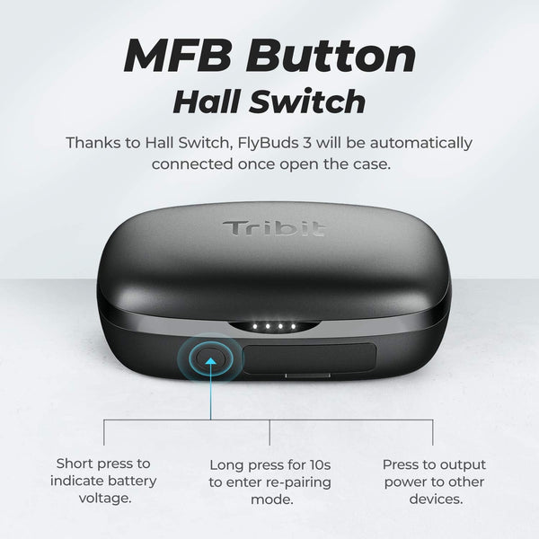 Tribit Wireless Earbuds, 110H Playtime Bluetooth 5.3 IPX8 Waterproof Touch Control True Wireless Bluetooth Earbuds with Mic Earphones In-Ear Deep