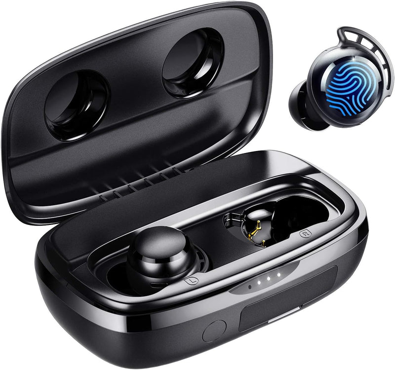 Tribit Wireless Earbuds, 110H Playtime Bluetooth 5.3 IPX8 Waterproof Touch Control True Wireless Bluetooth Earbuds with Mic Earphones In-Ear Deep